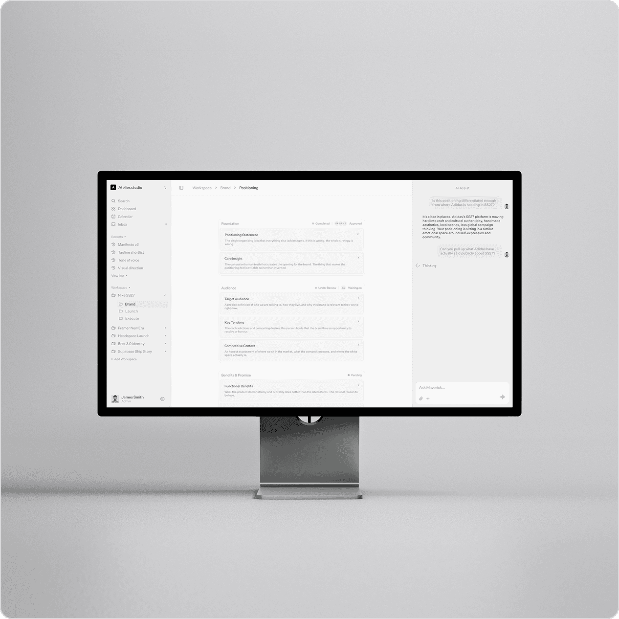 Web application dashboard interface built with React and Next.js